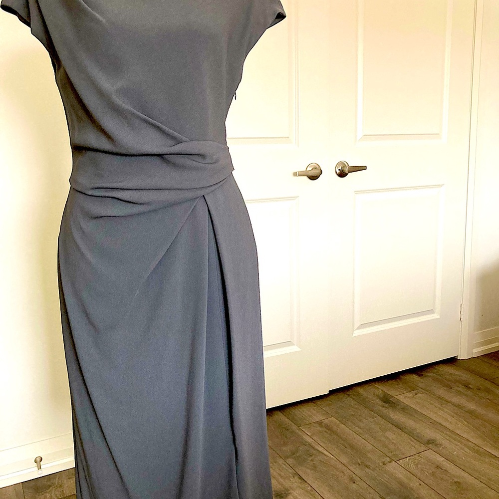 Alberta Ferretti authentic luxury grey dress, size 8-10